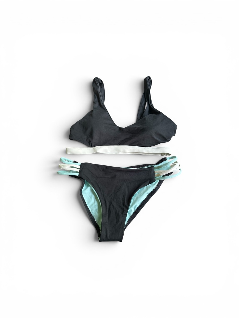 NWOT L*Space Low Down bikini set grey